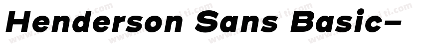 Henderson Sans Basic字体转换